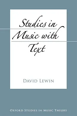 E-Book (epub) Studies in Music with Text von David Lewin