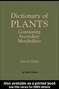 PDF Directory Of Plants Containing Secondary Metabolites von J S Glasby