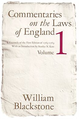 eBook (pdf) Commentaries on the Laws of England, Volume 1 de William Blackstone