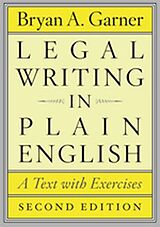 Couverture cartonnée Legal Writing in Plain English de Bryan A. Garner