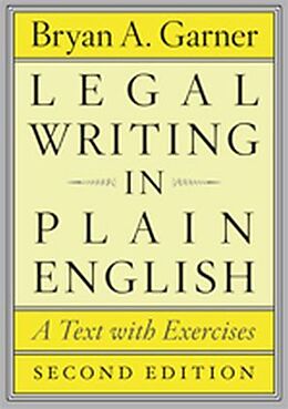 Couverture cartonnée Legal Writing in Plain English de Bryan A. Garner