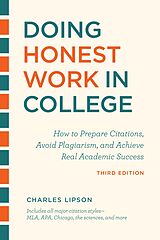 eBook (pdf) Doing Honest Work in College, Third Edition de Lipson Charles Lipson