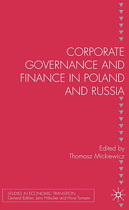 Livre Relié Corporate Governance and Finance in Poland and Russia de Tomasz Mickiewicz