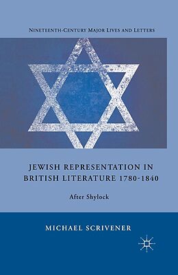 eBook (pdf) Jewish Representation in British Literature 1780-1840 de M. Scrivener