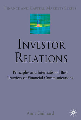 Livre Relié Investor Relations de A. Guimard