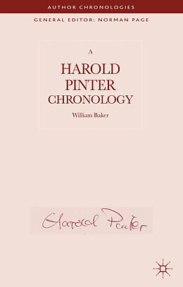 Fester Einband A Harold Pinter Chronology von W. Baker