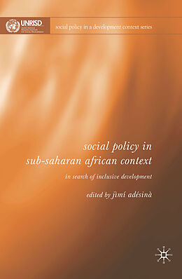 Fester Einband Social Policy in Sub-Saharan African Context von Jimi Adesina