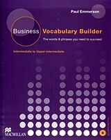 Couverture cartonnée Business Vocabulary Builder Intermediate Students Book & CD Pack de Paul Emmerson