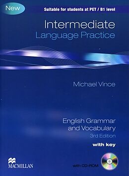 Couverture cartonnée Intermediate Language Practice with Key and CD-ROM de Michael Vince