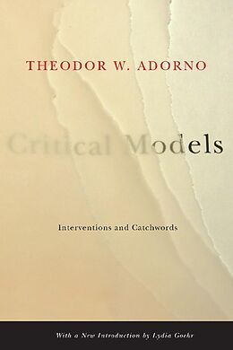 eBook (epub) Critical Models de Theodor W. Adorno