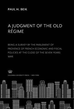 eBook (pdf) A Judgment of the Old Régime de Paul H. Beik