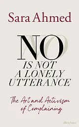 Fester Einband No Is Not a Lonely Utterance von Sara Ahmed