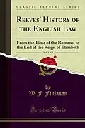 E-Book (pdf) Reeves' History of the English Law von W. F. Finlason