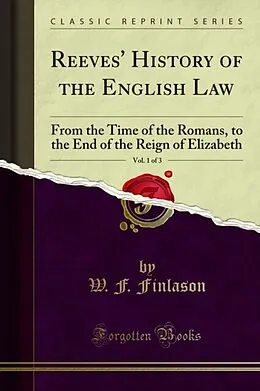 E-Book (pdf) Reeves' History of the English Law von W. F. Finlason