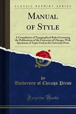 E-Book (pdf) Manual of Style von University of Chicago Press