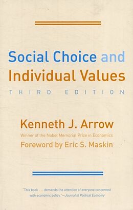 Kartonierter Einband Social Choice and Individual Values von Kenneth J. Arrow