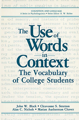 Livre Relié The Use of Words in Context de John W. Black, Marian Ausherman Chavez, Alan C. Nichols