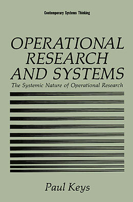 Livre Relié Operational Research and Systems de Paul Keys