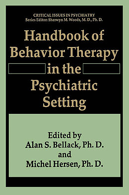 Fester Einband Handbook of Behavior Therapy in the Psychiatric Setting von 