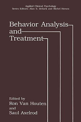 Livre Relié Behavior Analysis and Treatment de 