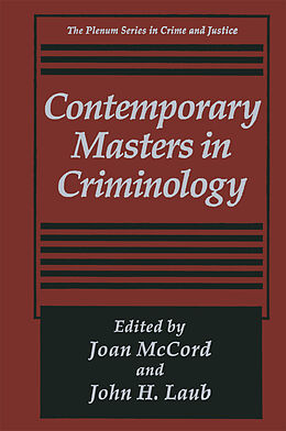 Livre Relié Contemporary Masters in Criminology de 