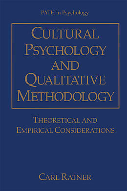 Livre Relié Cultural Psychology and Qualitative Methodology de Carl Ratner