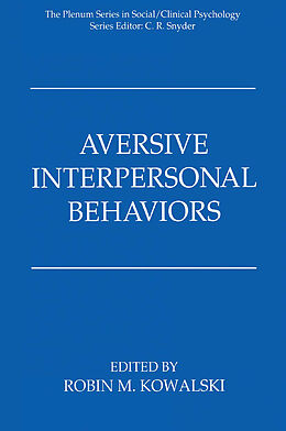 Livre Relié Aversive Interpersonal Behaviors de 