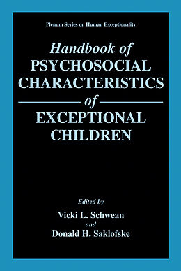 Livre Relié Handbook of Psychosocial Characteristics of Exceptional Children de 