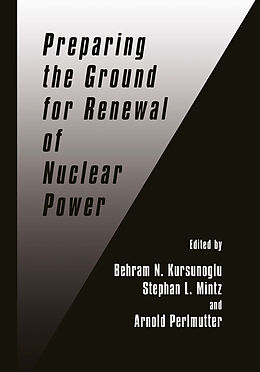 Fester Einband Preparing the Ground for Renewal of Nuclear Power von 