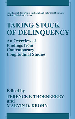 Livre Relié Taking Stock of Delinquency de Terence P. Thornberry