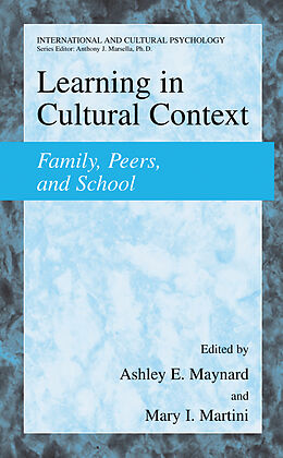 Livre Relié Learning in Cultural Context de 