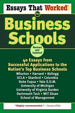 E-Book (epub) Essays That Worked for Business Schools (Revised) von Boykin Curry, Brian Kasbar