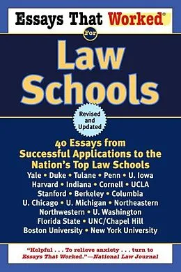 E-Book (epub) Essays That Worked for Law Schools (Revised) von Boykin Curry, Brian Kasbar