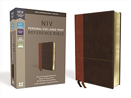 Kartonierter Einband NIV, Personal Size Reference Bible, Large Print, Imitation Leather, Brown, Red Letter Edition, Comfort Print von Zondervan