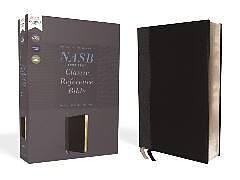 Couverture en cuir NASB, Classic Reference Bible, Leathersoft, Black, Red Letter, 1995 Text, Comfort Print de Zondervan