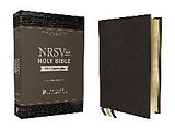 Couverture en cuir NRSVue, Holy Bible with Apocrypha, Premium Goatskin Leather, Black, Premier Collection, Art Gilded Edges, Comfort Print de Zondervan