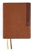 Couverture cartonnée Niv, Journal the Word Bible (Perfect for Note-Taking), Large Print, Leathersoft, Brown, Red Letter, Comfort Print: Reflect, Take Notes, or Create Art de Zondervan