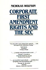 eBook (pdf) Corporate First Amendment Rights and the SEC de Nicholas Wolfson