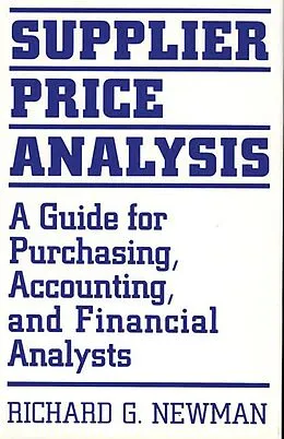 E-Book (pdf) Supplier Price Analysis von Richard Newman