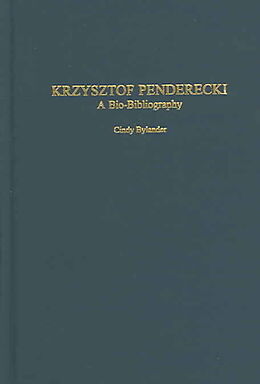Fester Einband Krzysztof Penderecki von Cindy Bylander