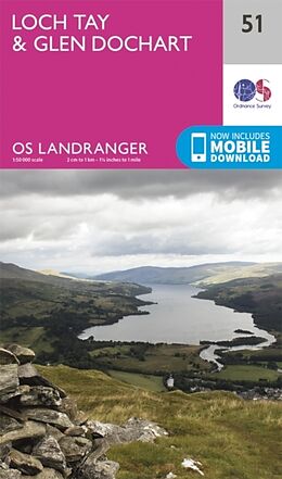 Carte (de géographie) pliée Loch Tay & Glen Dochart de Ordnance Survey