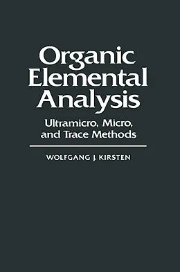 E-Book (pdf) Organic Elemental Analysis von Wolfgang Kirmse