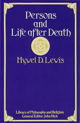Livre Relié Persons and Life After Death de Hywel D Lewis