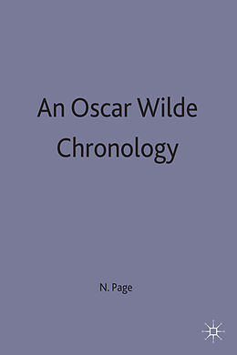 Fester Einband An Oscar Wilde Chronology von Professor Norman Page