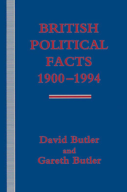 Couverture cartonnée British Political Facts 1900-1994 de David Butler