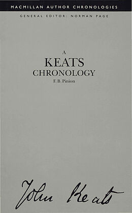 Fester Einband A Keats Chronology von F B Pinion