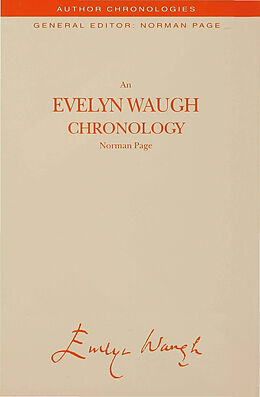 Fester Einband An Evelyn Waugh Chronology von N. Page
