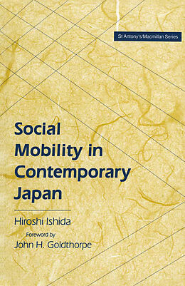 Couverture cartonnée Social Mobility in Contemporary Japan de Hiroshi Ishida