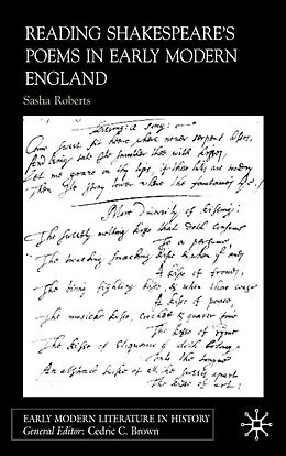 Livre Relié Reading Shakespeare's Poems in Early Modern England de S. Roberts