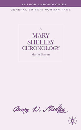 Fester Einband A Mary Shelley Chronology von M. Garrett